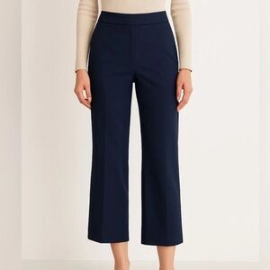 NWT J.Crew Hayden Navy Cropped Trousers, Size 18